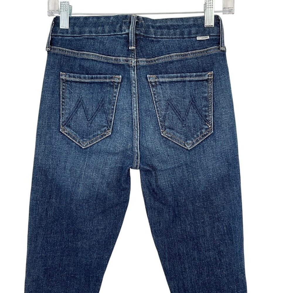 MOTHER The Looker Crop Jeans Switch It Up Blue Size 24 Skinny Leg High Waist - Picture 5 of 10